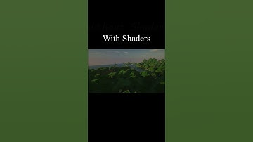 With shaders vs Without Shaders - Minecraft - #shorts #minecraft #minecraftshorts #shaders #trending