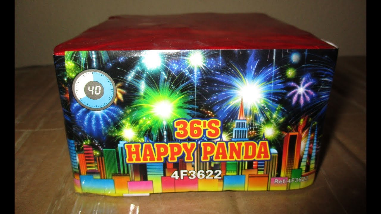 Bateria Happy Panda 36 disparos - BATERIA 36´S RED & GREEN WAVE CRACK - 4F3622