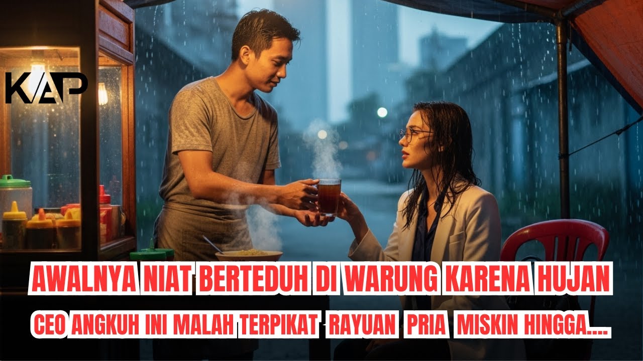 CEO CANTIK TERPAKSA BERTEDUH DI GEROBAK PEMUDA MISKIN. TAK DISANGKA, DI SANALAH JODOHNYA BERMULA!