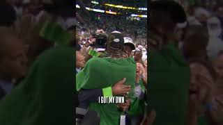 Paul Pierce & KG share a moment with Bill Russell after winning the 2008 #NBAFinals!