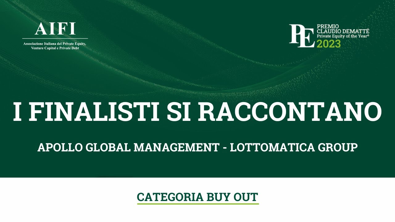 Apollo Global Management per Lottomatica Group - Premio Dematté 2023