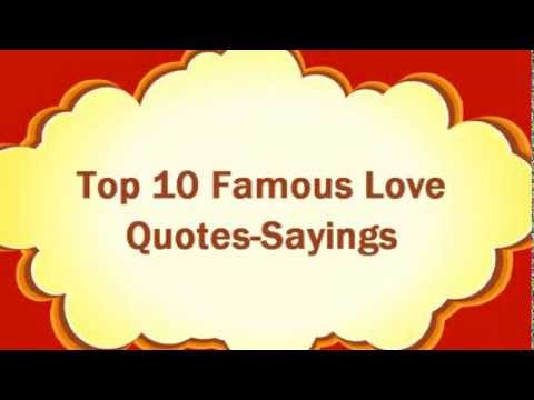 Love Quotes  Top 10 Famous Love QuotesSayings  Quotes Of The Day  YouTube