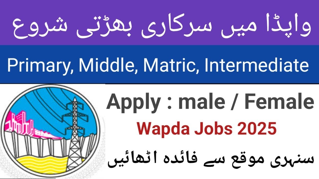 wapda Jobs 2025 | Eligibility requirements | How to apply | Government Jobs 2025 | Jobs For matric