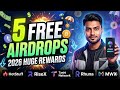 Top 5 Free Airdrops 2026 (No Investment) | Testnet + Social Tasks