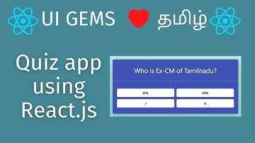 Quiz app using React js | React in tamil