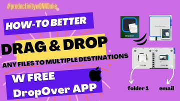 How to drag & drop any file types to multiple destinations w/ DropOver free app