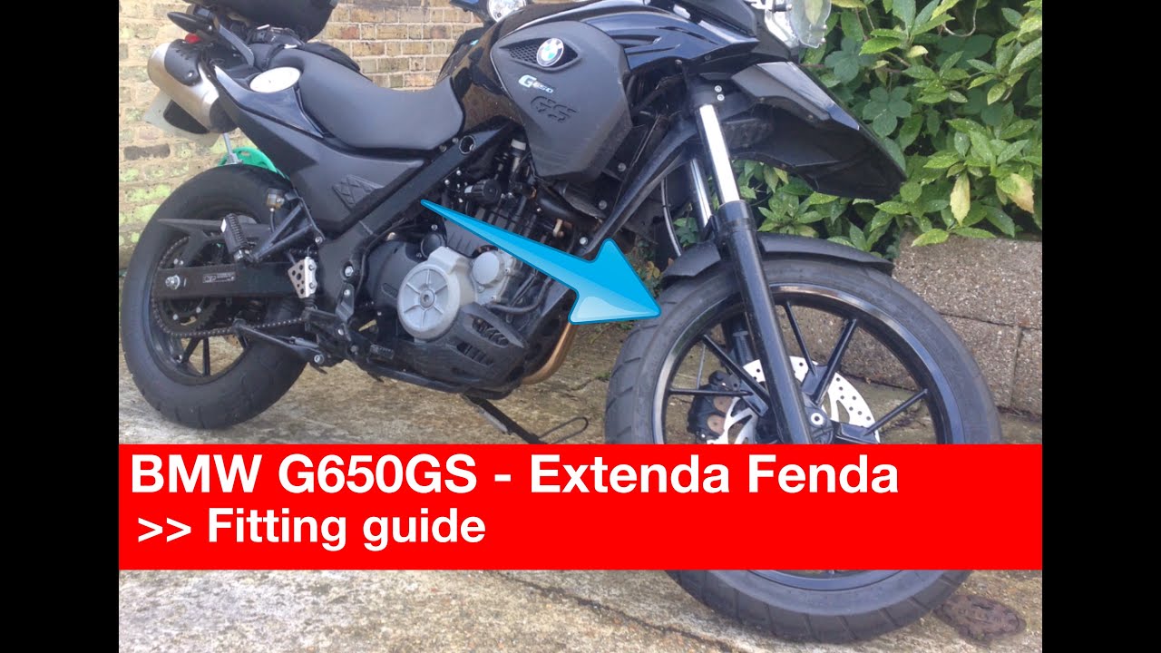 BMW G650GS - Pyramid Plastics Extenda Fenda fitting