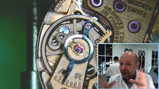 c1950 Movado Calendograf 18k triple calendar men's vintage watch.  Model reference R4776