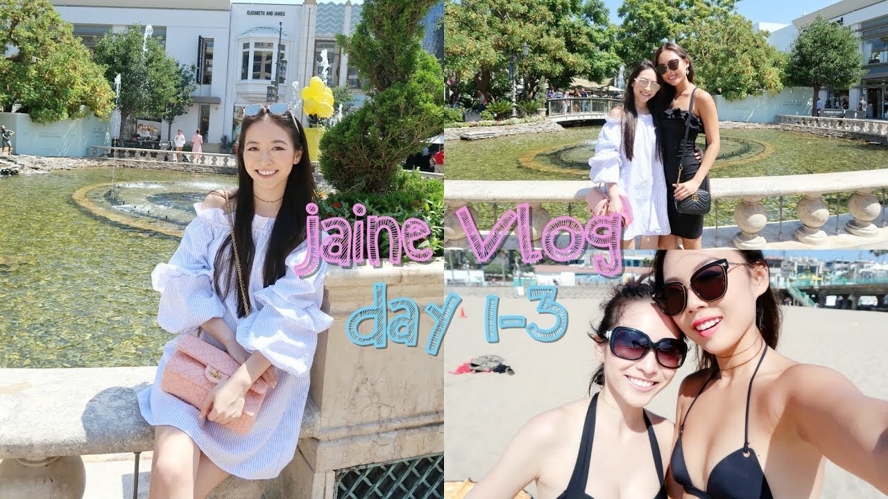 ❤️ Elaine Hau - Jaine Vlog Day 1-3 👯‍♂️ The Grove, Blu Jam Cafe, Catch LA, Manhattan Beach 🌊