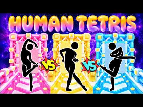 HUMAN TETRIS X 3 PLAYER BATTLE 💥| Face Off & Fight | Immersive Interactive Warm-Up