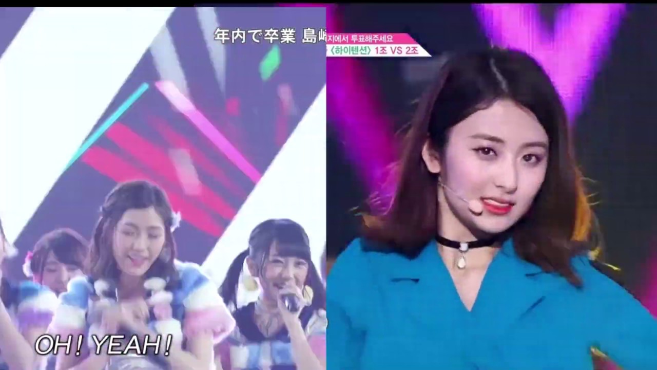 AKB48 프로듀스48 하이텐션 비교