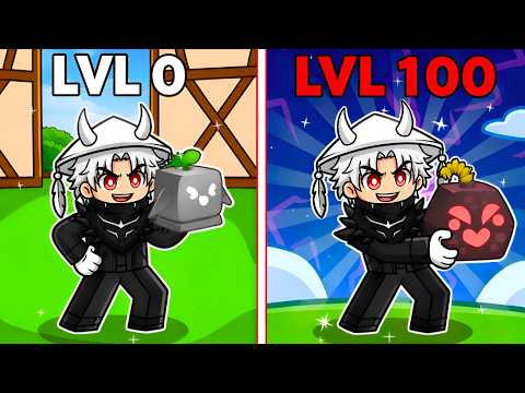 Noob to Max Level BUT Every 100 Levels I Roll a Random Fruit! | Blox Fruits