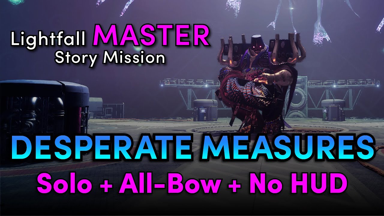 I SOLOED MASTER CALUS w/ ALL BOWS! ~ No HUD "Desperate Measures" Story - FULL MISSION - Destiny 2
