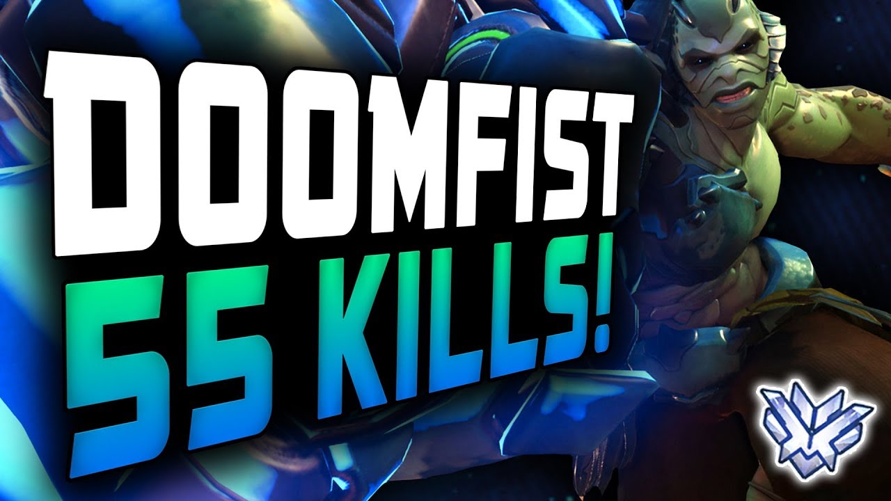 Insane Carry Doomfist - Kafeee! 55 ELIMS! [ OVERWATCH SEASON 12 TOP 500 ]