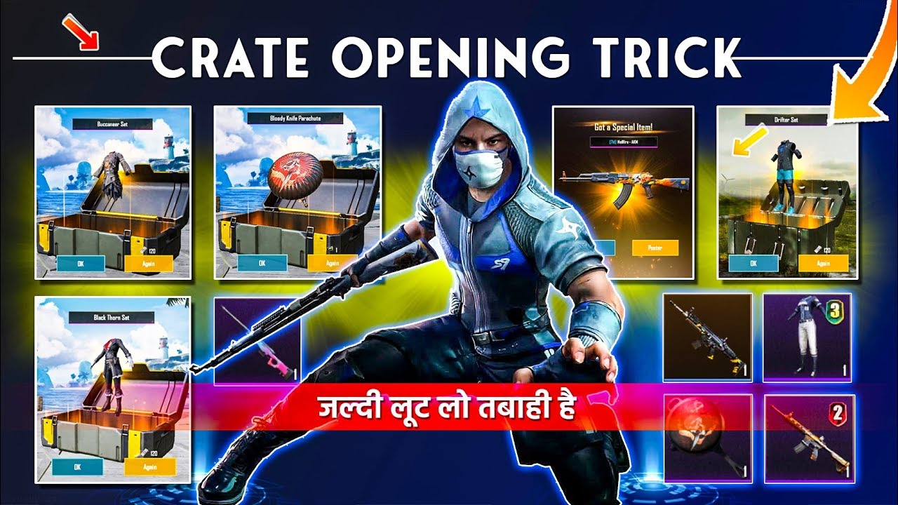 New Glitch & Crates Opening in PUBG Mobile for Classic Crates and Premium Crates