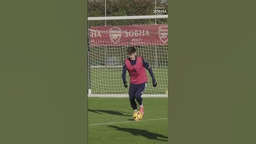 SCREAMER FROM KIERAN TIERNEY IN ARSENAL TRAINING SESSION! 🎯 #arsenal