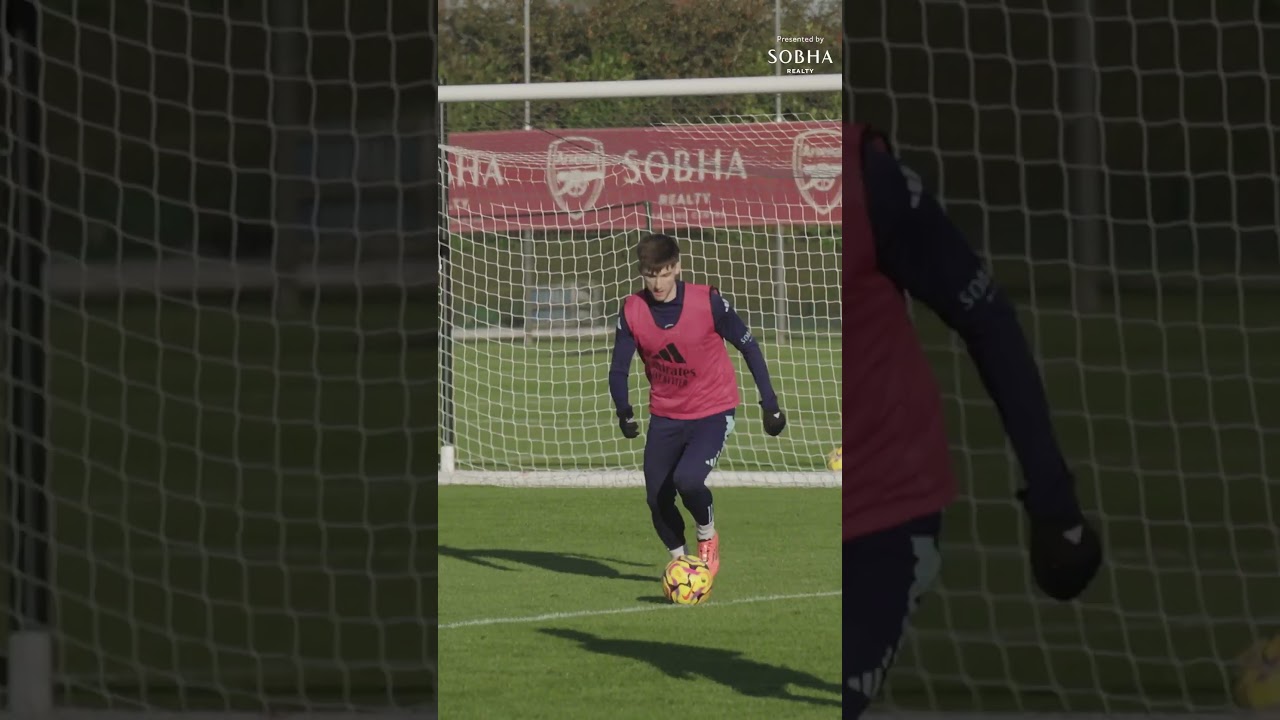 SCREAMER FROM KIERAN TIERNEY IN ARSENAL TRAINING SESSION! 🎯 