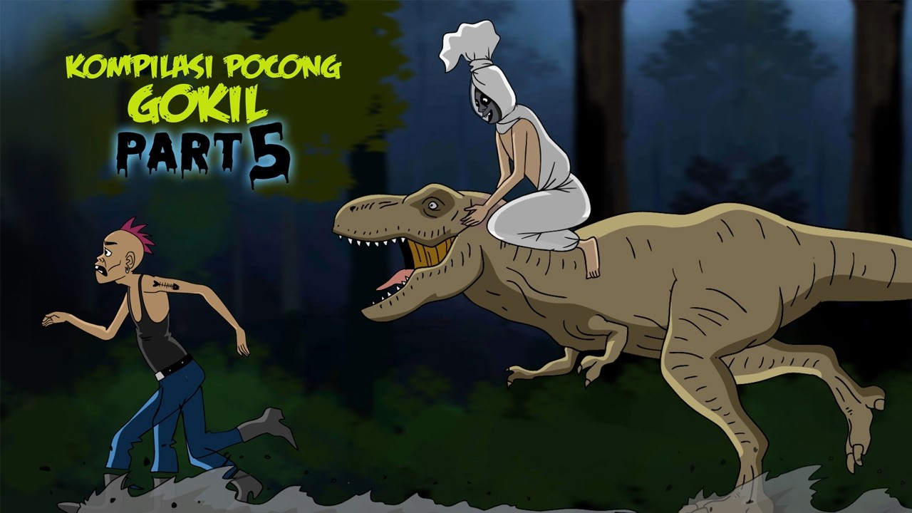Kompilasi Kartun Hantu Lucu Pocong Tergokil - Part 5