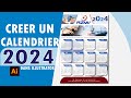 Calendrier 2024  comment crer un calendrier facile avec adobe illustrator