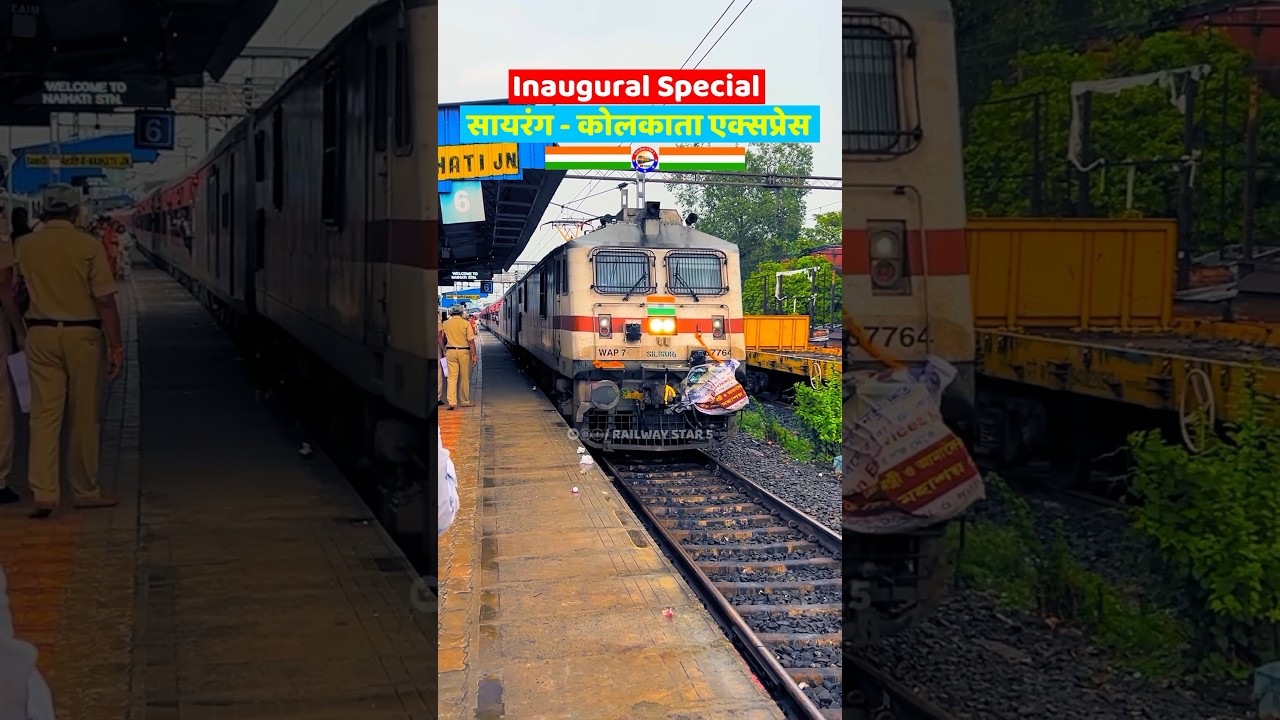 Sairang Kolkata Express Arrival: Loco Pilot’s Headlight Blink | साइरंग एक्सप्रेस: हेडलाइट ब्लिंक 🔥