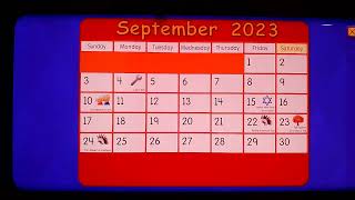 Starfall: The September 18, 2023 Calender