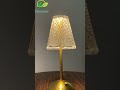 Kinscoter Modern European Crystal Light Rechargeable Led Table Lamp For Hotel Restaurant Decoration