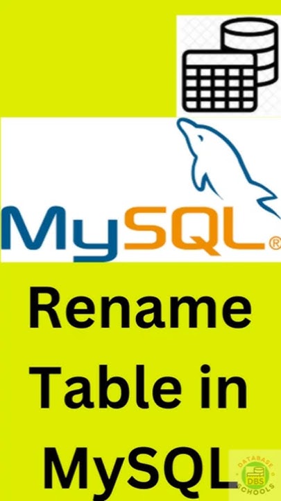 How to rename table in MySQL | Quick Guide: How to Rename a Table in ...