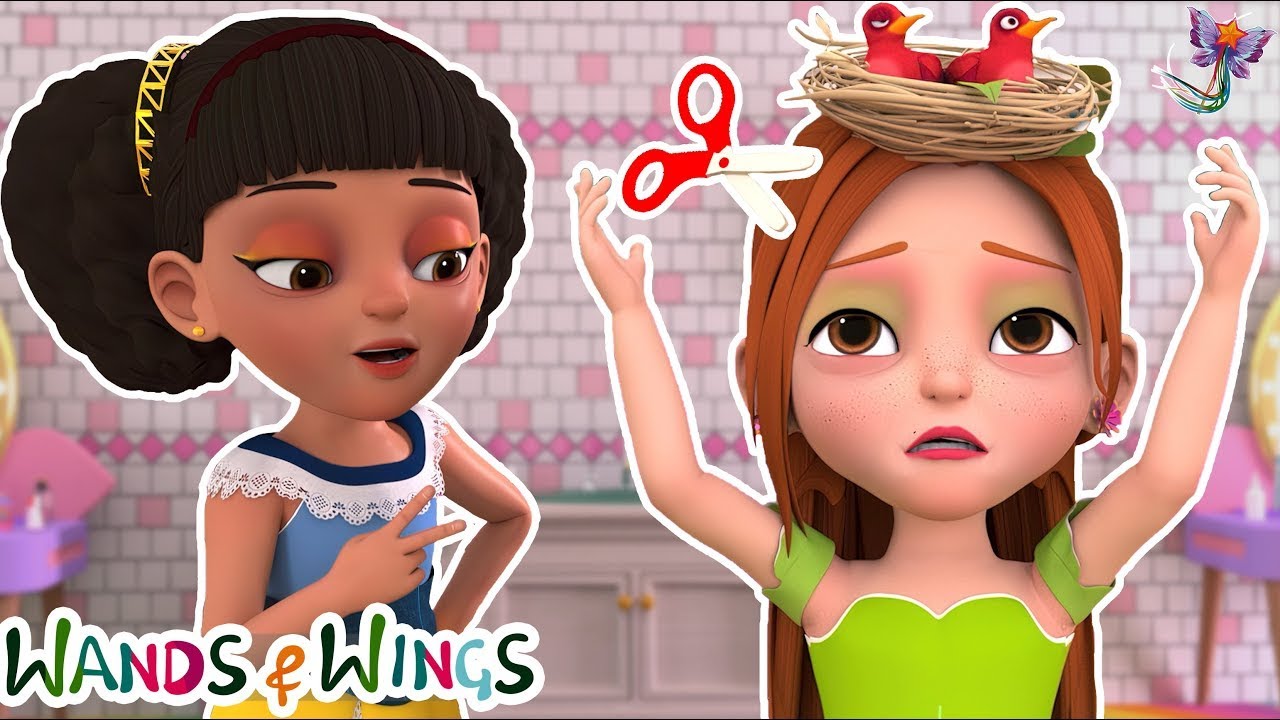 Canción de corte de pelo para princesas | Salón de belleza para princesas - Varitas y alas