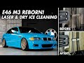 E46 m3 reborn laser cleaning  dry ice blast