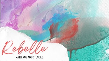 Usings Patterns and Stencils with Rebelle for Art Journal