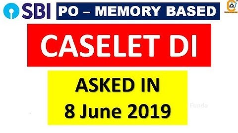 Caselet DI  Asked in SBI PO Prelims 8 June 2019