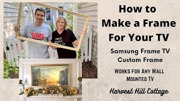 How to Make a Frame for Your TV, Samsung Frame TV, Custom Frame, Mantle Decor, DIY Home Decor