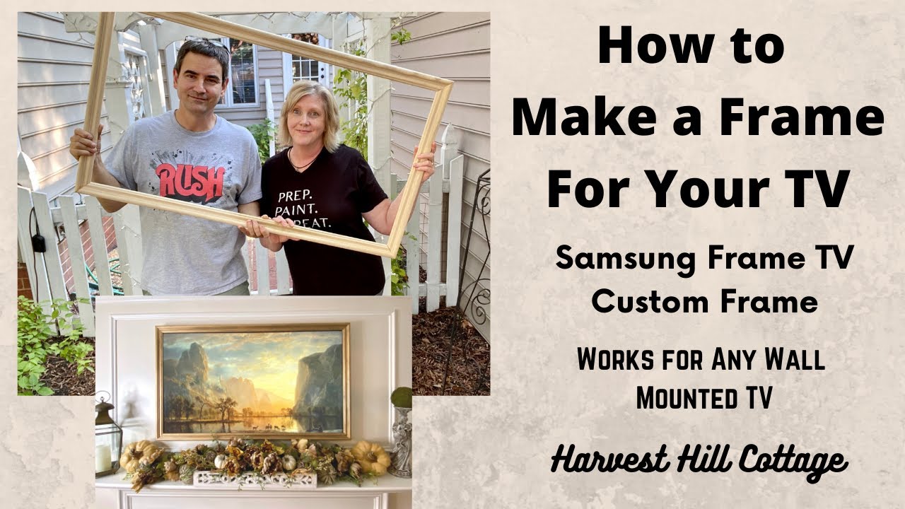 How to Make a Frame for Your TV, Samsung Frame TV, Custom Frame, Mantle  Decor, DIY Home Decor - YouTube