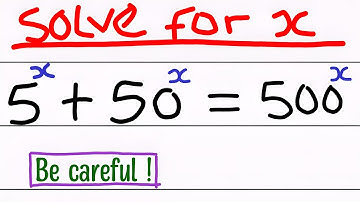 WAEC Exponential Equation Question : 5^x + 50^x = 500^x | JAMB | NECO 2025