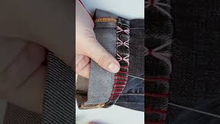 Super easy way to Modify long jeans 👖 hem. #fashionhacks #diyfashion