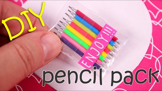 DIY Miniature Pencil Case & Colored Pencils 