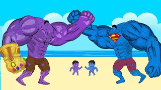 Evolution Of SUPERMAN HULK vs Evolution of THANOS HULK : Who Is The King Of Monsters?