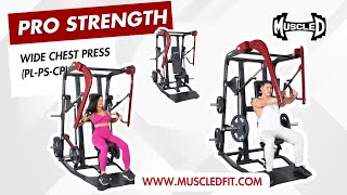 Muscle D Commercial Gym Plate Loaded Pro Strength Wide Chest Press Pl-Ps-Cp