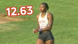 Tonea Marshall Wins 100mH Race Over Sharika Nelvis