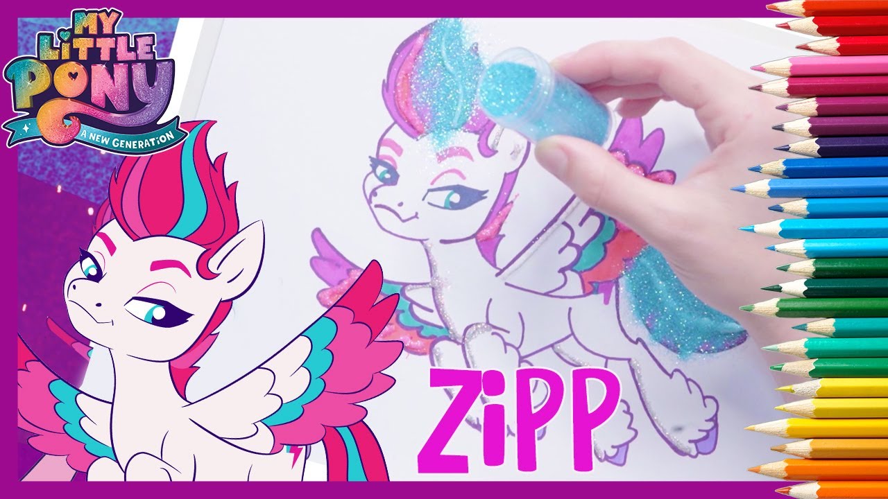 My Little Pony A New Generation   New Character Zipp Coloring Page   Kids  craft   MLP Gen 20 Movie