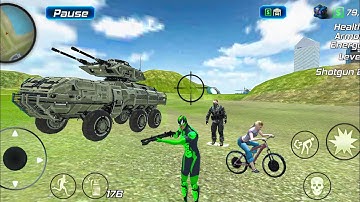 Rope Frog Ninja Hero Vegas Crime Simulator Drive Army 🪖 Tank - Android Gameplay