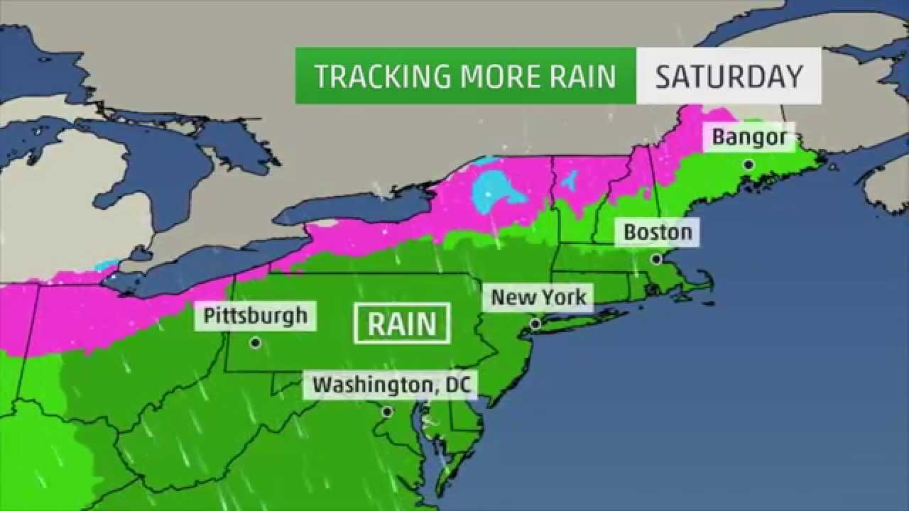 Rain Moves Across East Coast - YouTube
