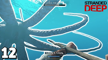 Stranded Deep // Last Drop of blood battle with the Giant Squid! - Part 11