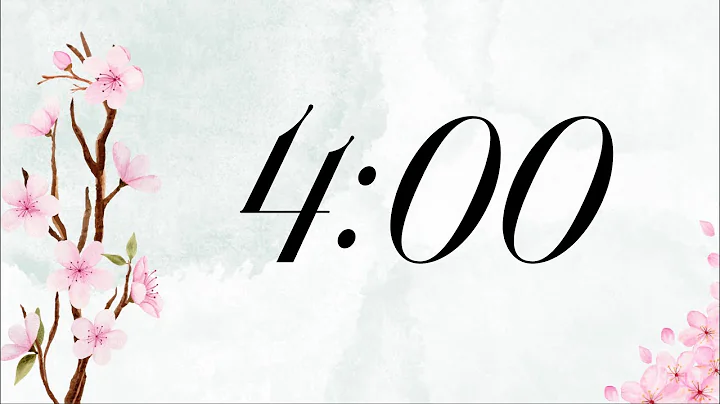 4 Minute Cute Spring Cherry Blossom Timer with Alarm (Fun Koto Tones at End)