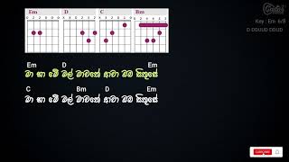 Nosalenna Kandulak Dasin | නොසැලෙන්න කඳුලක් | Sinhala Guitar Chords