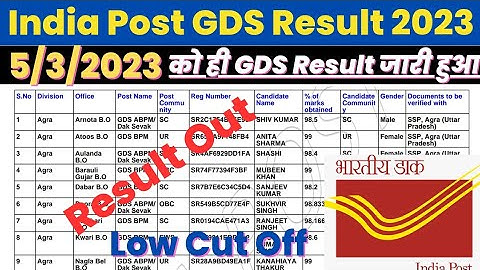 India Post GDS Result 2023 Kaise Check Kare ? Gramin Dak Sevak Result 2023 Kaise Dekhe ? Merit List