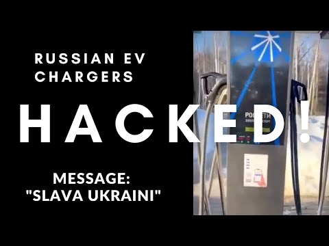 Electric vehicle chargers hacked in Russia. Screen now reads "Slava Ukraini!" (Glory to Ukraine!) 🇺🇦