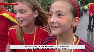 Desfile de carrozas y disfraces de los Santos Martires en Novales