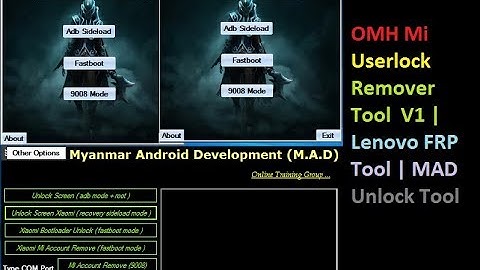 OMH Mi Userlock Remover Tool  V1 | Lenovo FRP Tool | MAD Unlock Tool