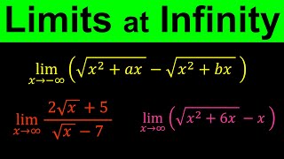 Limits at Infinity | How to find limits at infinity | Shortcut method | Calculus -Part 2